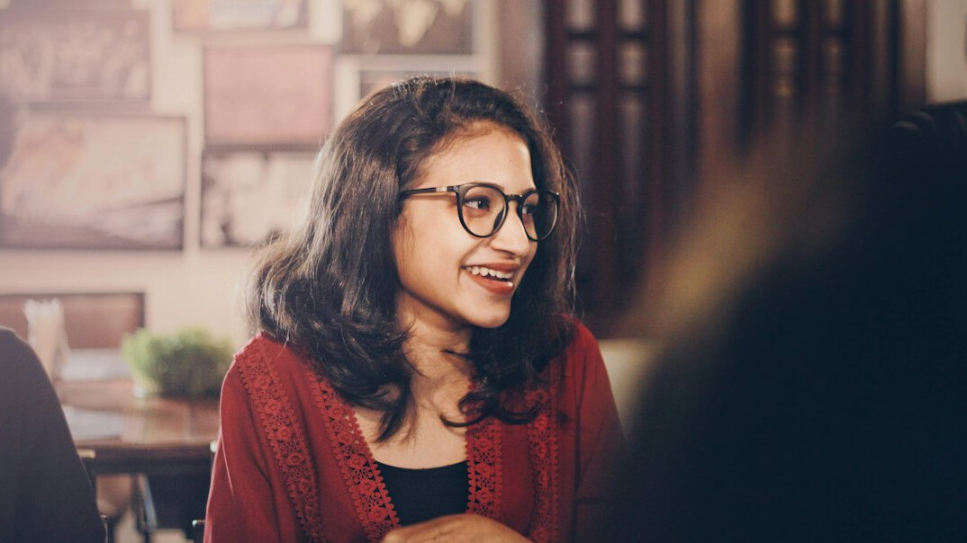 person listening attentively in conversation